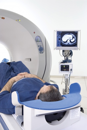 Figure 2. Patient undergoing PET scan