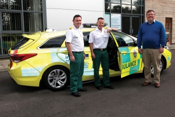 Pictured above are (l-r): community paramedics  Declan Smith and Brendan Finan with Dr Seamus Clarke
